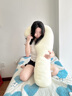 貝黎斯德法國抱枕高檔睡覺(jué)抱枕夾腿長(cháng)條抱枕孕婦枕側睡枕成人抱枕睡覺(jué)神器 清新粉-冰絲款 含枕芯 115厘米（獨立內膽可拆洗） 曬單實(shí)拍圖