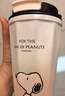 史努比（SNOOPY）保溫杯咖啡杯不銹鋼隨行水杯男女士辦公室喝水杯子學(xué)生帶吸管 綠 曬單實(shí)拍圖