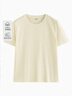 茵曼（INMAN）純棉舒適女裝logo繡花短袖t恤時(shí)尚百搭休閑2025夏季新品上衣 米杏色-K18528053 M 曬單實(shí)拍圖