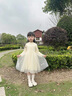 皮爾卡丹（pierre cardin）童裝女童連衣裙春秋2025新款女寶寶春季兒童網(wǎng)紗裙子春裝長袖公主 米色 110 尺碼4~5歲【100-110cm】 曬單實拍圖