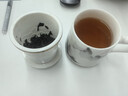 PAKCHOICE茶杯茶水分離陶瓷杯帶蓋辦公室杯羊脂玉水杯父親中秋節(jié)禮物泡茶杯 曬單實(shí)拍圖