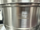 榮事達(dá)（Royalstar）蒸鍋304不銹鋼湯鍋蒸煮燉一體蒸魚(yú)饅頭加厚多層電磁爐煤氣灶通用 復(fù)底中式木柄三層 32cm 曬單實(shí)拍圖