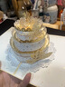 UNIGIFT3d立體生日賀卡定制生日禮物ins小眾高級(jí)感卡片送女朋友閨蜜情侶 鎏金玫瑰生日蛋糕【新品】 1個(gè) 曬單實(shí)拍圖