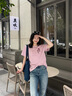 Teenie Weenie小熊T恤女2025年夏季新款活力清新休閑刺繡圓領短袖T恤女 A-粉色 M 曬單實拍圖