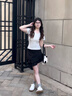 京多夢不規(guī)則魚尾裙半身裙女夏季2025新款夏季時尚高腰顯瘦a字裙包臀 黑色 L 黑色（110-125斤） 曬單實(shí)拍圖