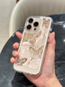七龍適用于蘋果16promax手機殼新款鏡頭全包防摔保護套 iPhone16pro超薄透明硅膠蝴蝶線條網紅款外殼女 【透明-大孔】金色蝴蝶線條淺-高透不發(fā)黃 iPhone 16 Pro Max 曬單實拍圖