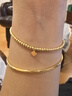 周大福素圈婚嫁足金鐲子實心黃金手鐲女(工費:280計價)EOF355 56mm 足金 約9.80g 曬單實拍圖