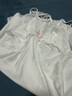 MOXTOC掛脖睡衣女夏季冰絲性感吊帶睡裙開(kāi)叉露背家居服套裝情人節禮物 白色（吊帶睡裙） M （建議85~100斤） 曬單實(shí)拍圖