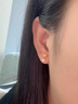 COISE黃金耳環(huán)女999足金愛心耳釘長款耳飾珍珠耳扣生日禮物送女友 黃金耳釘女一對  配送證書 曬單實拍圖