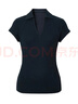伊芙麗（eifini）伊芙麗2025夏季新款女裝V領(lǐng)Polo上衣高彈修身插肩短袖T恤 藏青 L 曬單實拍圖