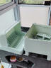 XKJ德國碗筷收納盒瀝水架消毒收納架碗柜家用廚房裝餐具放碗碗碟架 大號豪華雙層奶油白 曬單實拍圖