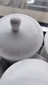 陶相惠陶瓷茶杯帶蓋辦公室會(huì)議水杯10只套裝純白商務(wù)杯開會(huì)杯子360ml 曬單實(shí)拍圖