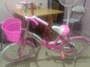 鳳凰（Phoenix）兒童折疊女款自行車6-8-12歲小學生中大童青少年學生車腳踏車單車 旅程-粉色 白色外胎 18寸(適合120-140cm) 曬單實拍圖