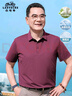 老爺車（LAOYECHE）父親節(jié)禮物實用送爸爸涼感冰絲短袖T恤男夏季POLO衫中年男士衣服 曬單實拍圖