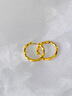 大福品牌清倉18K金耳環(huán)竹節氣質(zhì)顯臉小高級感輕奢耳釘女配飾專(zhuān)柜耳飾 竹節 曬單實(shí)拍圖