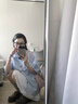 黛芮婷日系寬松休閑短袖防曬襯衫女外套夏季2025新款小個子藍色外搭上衣 【藍色】 M 45/55kg 曬單實拍圖