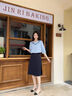 匆蒙夏季中長裙女職業(yè)正裝裙日常通勤酒店銀行接待高腰包臀短裙修身 曬單實拍圖