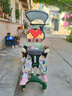 貝蒂龍遛娃神器兒童溜娃輕便1歲2-3歲坐可折疊上飛機兒童手推車(chē)雙向推車(chē) 綠PU輪+坐墊+筐+遮陽(yáng)+背包 曬單實(shí)拍圖