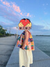 班喜迪【六一兒童節(jié)禮物】女童套裝夏裝新款兒童洋氣純棉背心寶寶七分褲 曬單實(shí)拍圖
