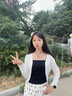 LZJV冰絲針織防曬衣開(kāi)衫女2025新款夏薄款披肩外搭罩衫短款空調(diào)衫外套 白色 均碼(80-130斤） 曬單實(shí)拍圖
