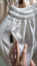 羅蒙（ROMON）運動男褲夏款白色褲子男寬松直筒2025新款夏季休閑褲 白色【輕薄】 XL【適合140-155斤】2.5-2.7尺腰圍 曬單實拍圖