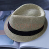 櫪野日系紳士帽男爵士帽子大頭圍大碼遮陽(yáng)防曬巴拿馬小禮帽草帽女夏天 米色 大頭大碼L58-61CM 曬單實(shí)拍圖