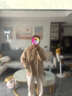 森馬棉服女冬季中長(cháng)款輕薄寬松拼接燈芯絨翻領(lǐng)插肩袖菱格時(shí)尚棉衣 咖色調00455 M 曬單實(shí)拍圖