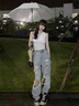 樂雅秀大碼破洞牛仔褲夏季韓版2025新款設計感高腰顯瘦百搭休閑薄款夏季 藍色 M 建議【95-110斤】 曬單實拍圖