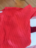 恒源祥短袖T恤女針織衫女士薄款絞花圓領(lǐng)含桑蠶絲打底衫上衣辣椒紅 170 曬單實(shí)拍圖