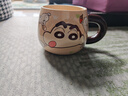 蠟筆小新大肚馬克杯女生高顏值禮物咖啡杯陶瓷水杯喝水杯子辦公室情侶杯子 蠟筆小新馬克杯帶勺禮盒裝-粉色 曬單實(shí)拍圖