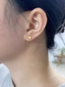 悠萊足金999四葉草耳釘女黃金愛(ài)心耳環(huán)耳釘時(shí)尚耳飾養耳洞送女友禮物 注：克重多退少補，克重區間內不返 曬單實(shí)拍圖