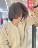 德瑪納【輕盈自在易打理】春秋通勤V領(lǐng)寬松棒球服外套女短款 米白 M  曬單實(shí)拍圖