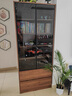 梵慕帛實(shí)木書(shū)柜儲物柜一體家用客廳靠墻展示柜置物架帶玻璃門(mén)整墻落地柜 全實(shí)木開(kāi)放三抽款83cm長(cháng) 曬單實(shí)拍圖