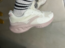 安踏星云丨運(yùn)動鞋女鞋秋季網(wǎng)面跑步鞋減震軟底透氣休閑旅游鞋女 【網(wǎng)面】象牙白/藕灰-1 37.5 (女) 曬單實拍圖