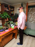 奧萊斯特保羅純棉磨毛粉色襯衫男春秋季長袖男裝全棉休閑中年純色結婚襯衣 AF39 44 曬單實拍圖