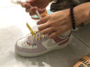 耐克NIKE女休閑板鞋空軍一號(hào) AIR FORCE 1運(yùn)動(dòng)鞋IB8874-111粉白37.5 曬單實(shí)拍圖