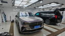 潮火汽車改色膜車衣全車貼膜特斯拉modely全車包施工tpu整車貼pet小液態(tài)金屬銀煥新3車漆自修復(fù)米su7 超亞黑幻紫【鑄造級 全國包安裝 保五年】 曬單實拍圖
