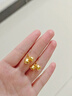 中國(guó)黃金（CHINA GOLD）鈴蘭花黃金耳釘女士彎鉤足金花朵耳飾首飾七夕節(jié)日禮物送老婆女友 鈴蘭花耳墜約0.6g【贈(zèng)S925銀耳鉤】 曬單實(shí)拍圖