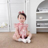 G.DUCKKIDS小黃鴨包屁衣嬰兒滿月衣服夏季周歲禮服女寶寶公主哈衣國(guó)風(fēng)連體衣 花朵粉色+流蘇 90cm 尺碼1歲-1歲半【80-90】 曬單實(shí)拍圖