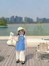 G.DUCKKIDS小黃鴨童裝女童套裝夏季2025新款洋氣兒童夏裝寶寶夏天無袖兩件套 藍(lán)色兩件套 100 (建議90-98cm 2-3周歲） 曬單實(shí)拍圖