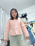 GOCHIEI小香風短外套女裝秋季2025年新款設計感短款粗花呢長袖百搭上衣潮 粉色外套[有里布] L 建議105-115 曬單實拍圖