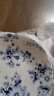 美濃燒 日式餐具進(jìn)口青花浮雕湯碗手繪碗壽司家用飯碗花集系列 HT-1大深盤【24.5CM*4.7CM】 曬單實(shí)拍圖