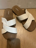 奧古獅登（Agsdon）拖鞋女夏季新款平底外穿時(shí)尚涼拖女復(fù)古沙灘拖鞋 452120 米色 37 曬單實(shí)拍圖