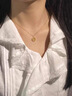 六桂福珠寶 LIU GUI FU JEWELRY織夢(mèng)網(wǎng)足金吊墜女1g黃金項鏈純金鎖骨鏈七夕情人節禮物送女友老婆 吊墜金重約1.52g（送s925銀鏈） 曬單實(shí)拍圖
