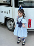 可英 GOWINBABY女童連衣裙2025夏季女孩裙時尚女寶兔子公仔連衣裙兒童洋氣公主裙 藍色 100 （適合身高90cm-100cm） 曬單實拍圖