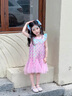 G.DUCKKIDS童裝女童連衣裙夏裝2025新款洋氣兒童美人魚紗裙女孩夏季公主裙子 粉色裙子+蝴蝶結(jié)發(fā)卡 90 建議80-90cm1歲半-2歲 曬單實(shí)拍圖