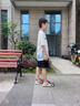 FANGSEN男童短袖T恤套裝夏季2025新款兒童男裝運動衣服帥氣童裝男孩夏裝 藍色兩件套 150 碼建議身高140CM 曬單實拍圖
