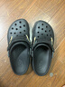 crocs卡駱馳經(jīng)典特林洞洞鞋男女同款拖鞋耐磨休閑鞋|206340 黑色-001 40 (250mm) 曬單實(shí)拍圖