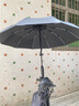 惠夫人全自動(dòng)雨傘大號(hào)加固加厚結(jié)實(shí)抗風(fēng)黑膠遮陽(yáng)防曬折疊雙人男女晴雨傘 【140骨】黑膠晴雨傘-曜石黑 曬單實(shí)拍圖