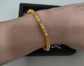 中國黃金（CHINA GOLD）黃金手鏈女足金鈴蘭花盤纏手串碎金子手鏈?zhǔn)罪椘呦η槿斯?jié)生日禮物 足金鈴蘭花盤纏手串 約3.4g【品牌禮盒】 曬單實(shí)拍圖